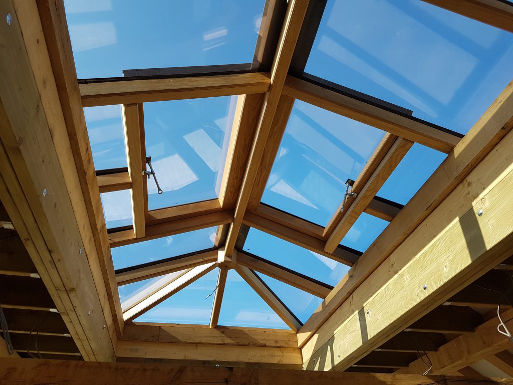 Case Study: Timber Frame Conservatory Rooflight Openers | Window Openers