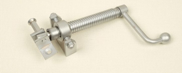 Rocburn - Long Handle Style Telescopic Screwjack - Small Brackets - Satin Chrome