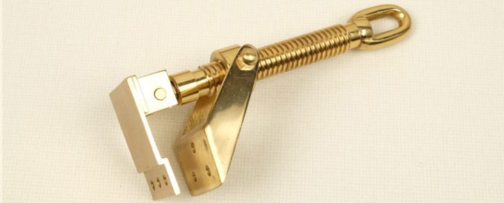 Rocburn - Short Telescopic Screwjack - Large Brackets - Brass