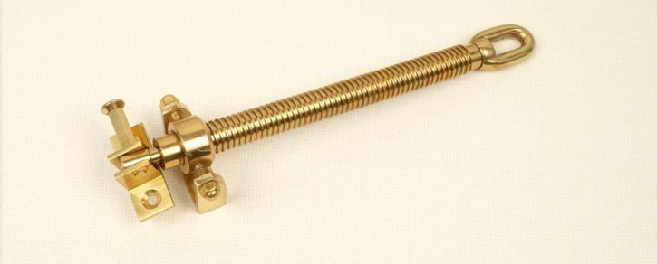 Rocburn - Short Telescopic Screwjack - Small Brackets - Brass