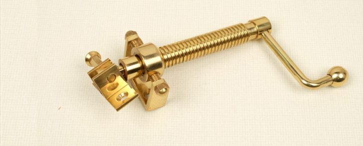 Rocburn - Short Handle Style Telescopic Screwjack - Small Brackets - Brass