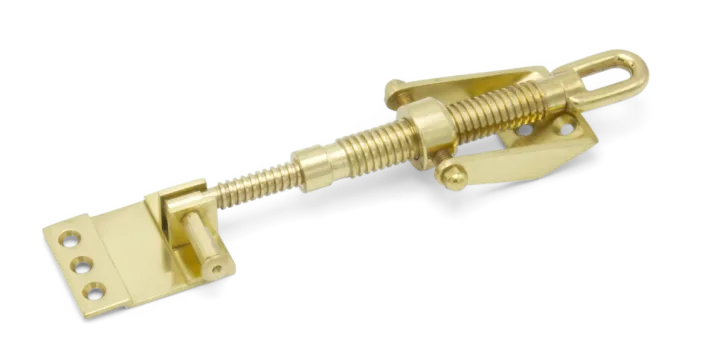 Rocburn - Short Telescopic Screwjack - Large Brackets - Brass