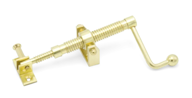 Rocburn - Short Handle Style Telescopic Screwjack - Small Brackets - Brass