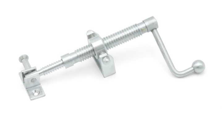 Rocburn - Long Handle Style Telescopic Screwjack - Small Brackets - Satin Chrome