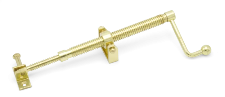 Rocburn - Long Handle Style Telescopic Screwjack - Small Brackets - Brass