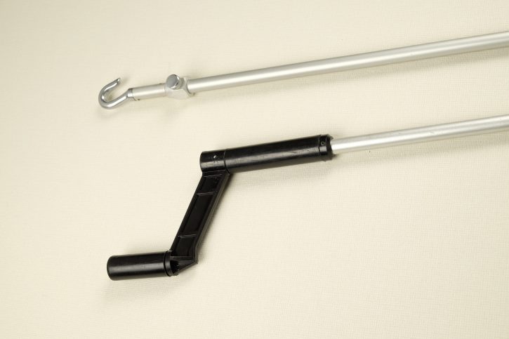 Rocburn - Adjustable Aluminium Opener Pole - 1.5 to 3 meter - Satin Anodised With Plastic Handle
