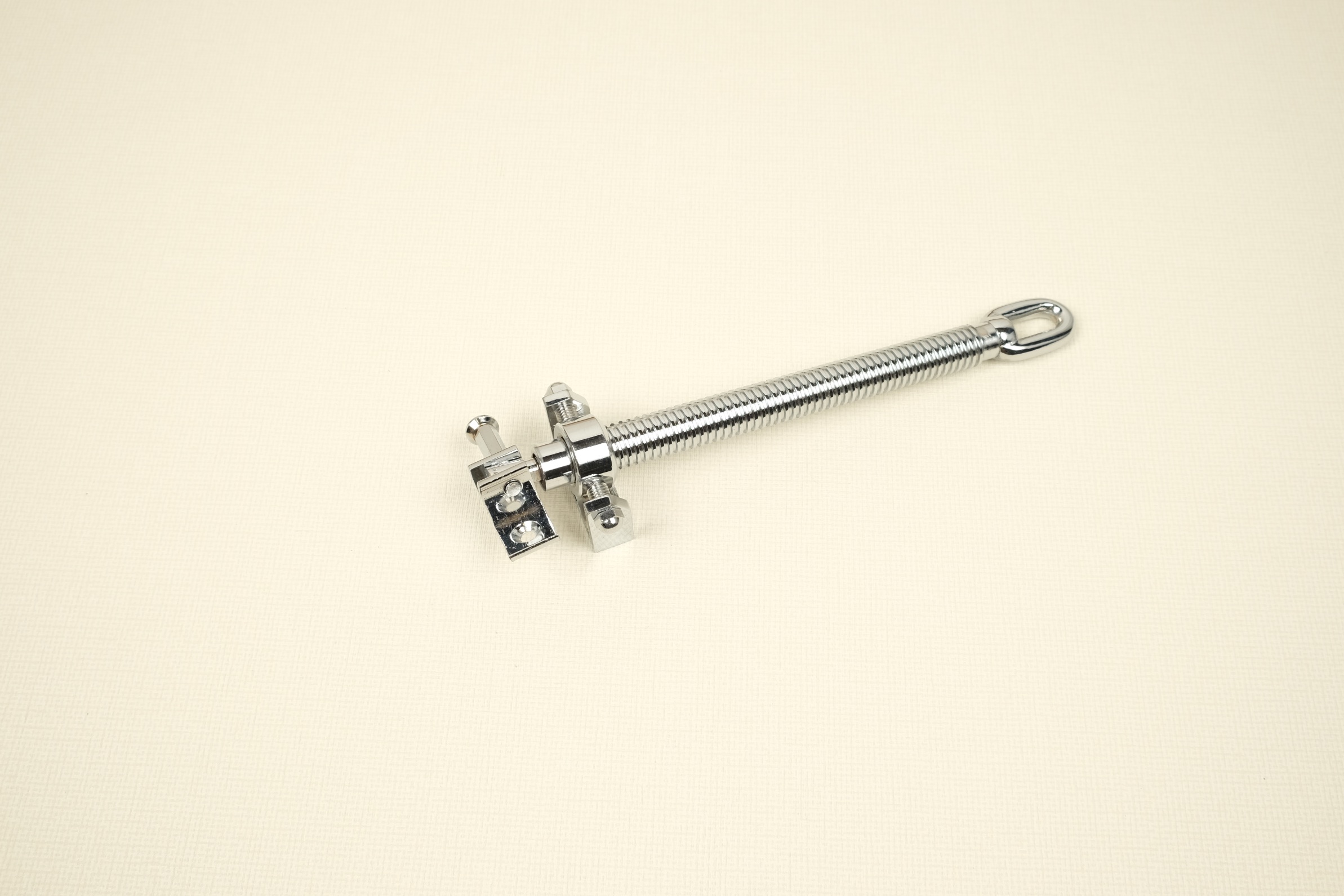 Rocburn Twin Thread Large Screw jack with small brackets in chrome closed