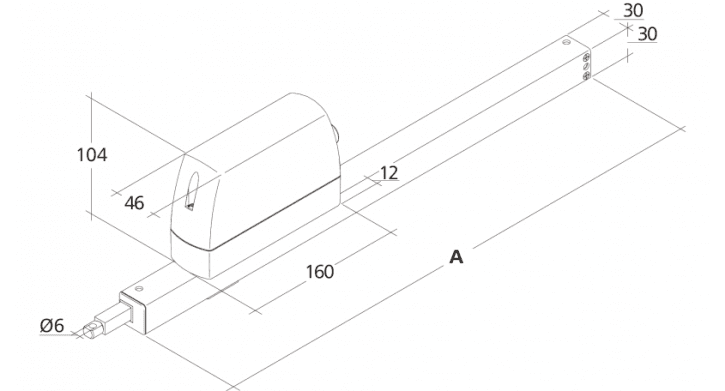 D+H ZA 155-K-BSY+ Rack and Pinion Actuator