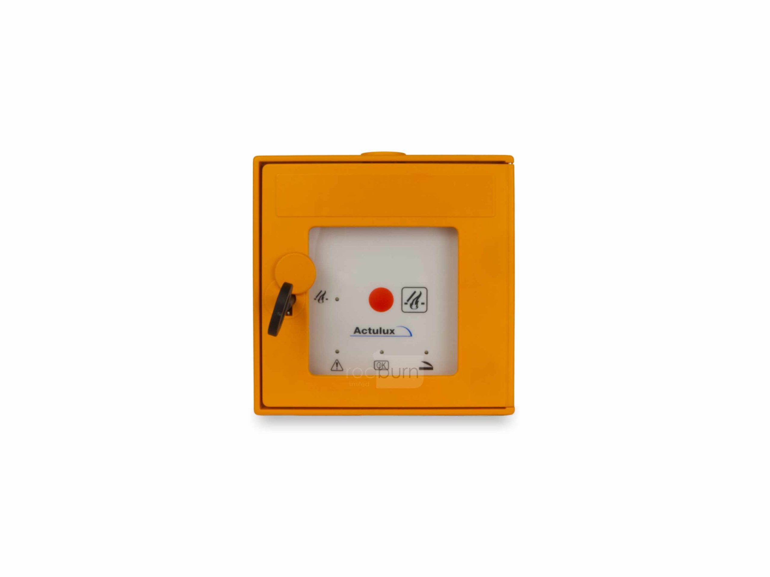 Actulux Fire Switch MCP IP30 2160p Front 4 3 White Background